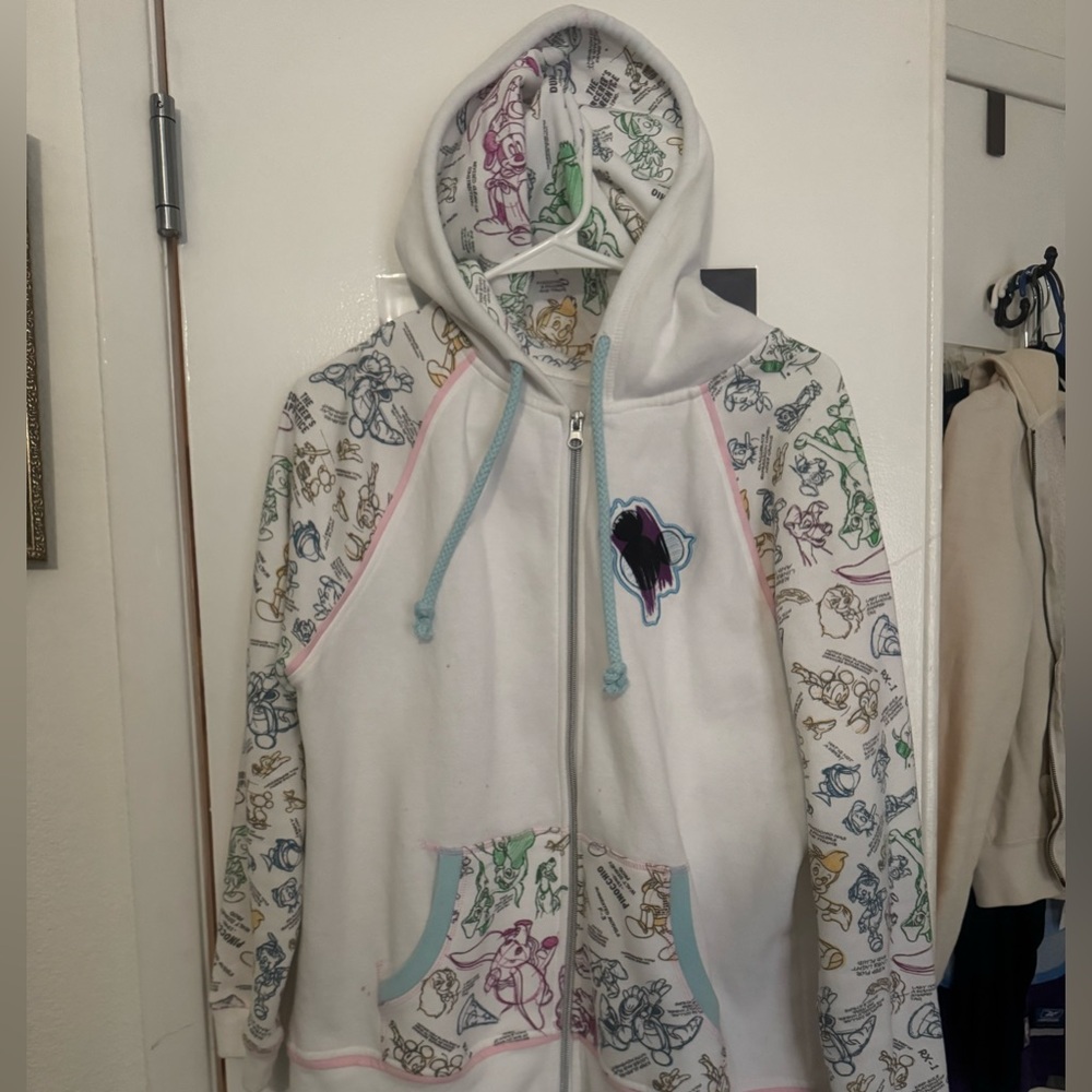 White, Disney hoodie